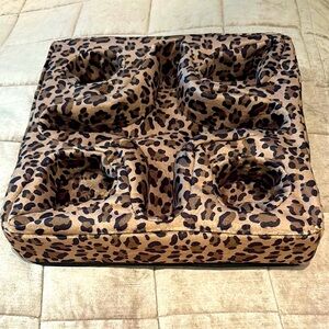 Leopard Print Drink & Remote Holder New